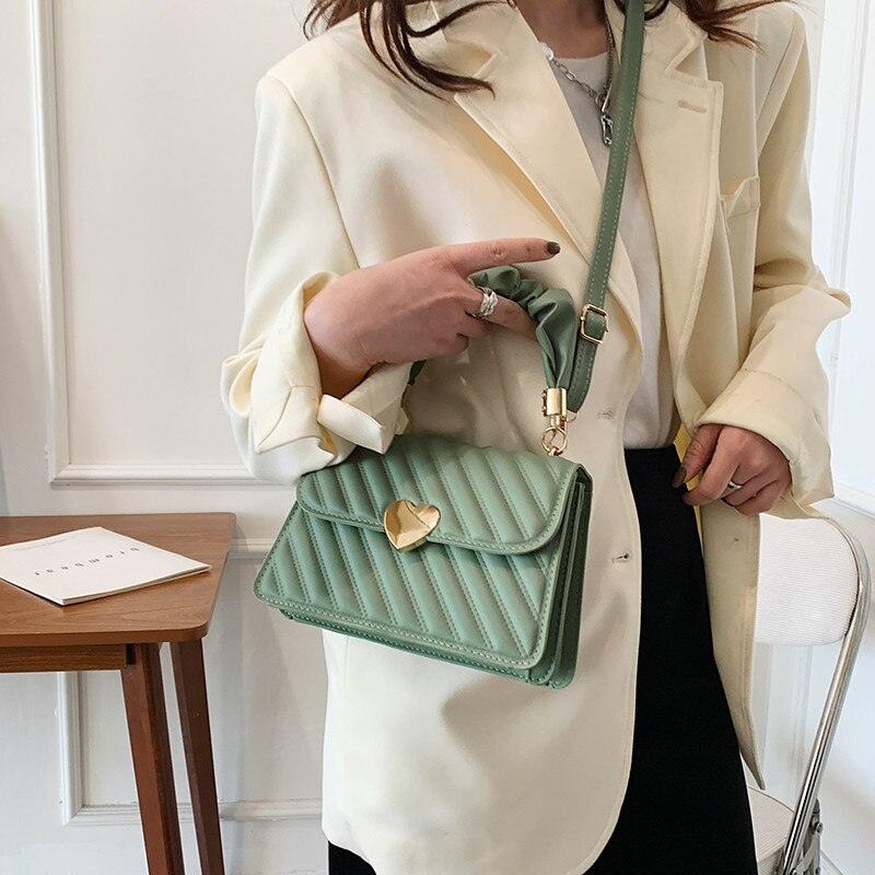 Tassen : Love Handtas Dames Groen - Schoudertas Casual in van Pantino