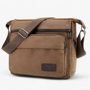 bags : Schoudertas Heren Zwart - Multifunctionele Canvas in van Pantino