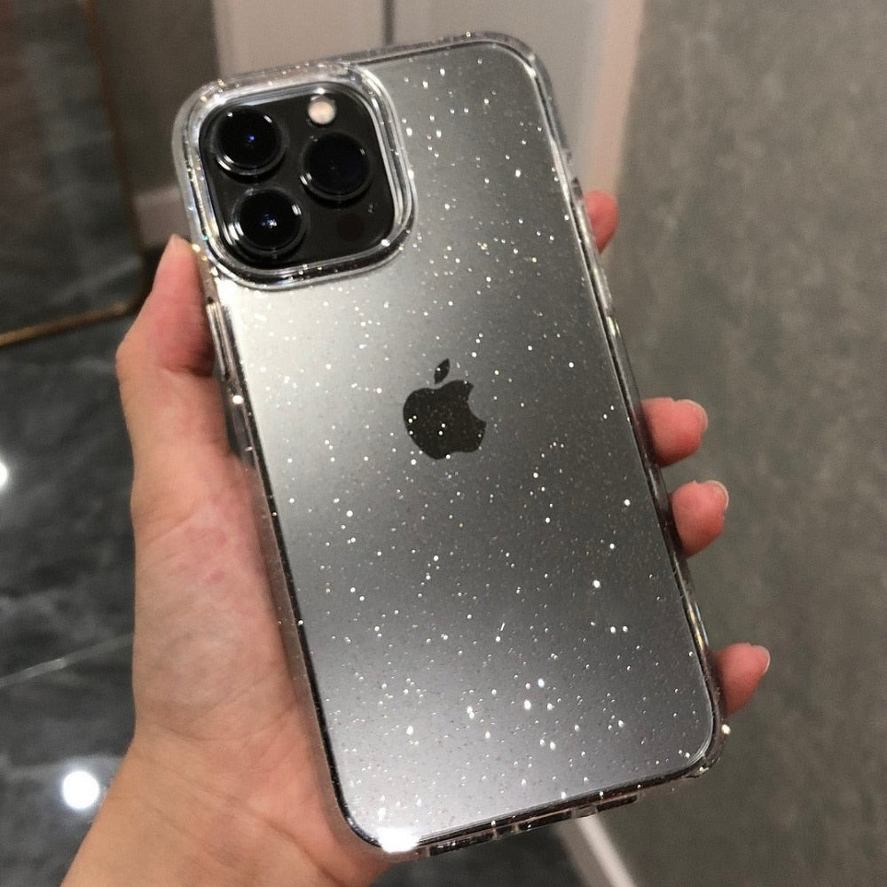Phone Case : Luxe Glimmer Case - Bescherm Je Telefoon in Stijl - Zwart in van Pantino