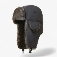 Hat : Hoed Beige - Warme Russische Winterhoed - Beschermt Tegen Kou & Wind in Grijs Één maat van Pantino