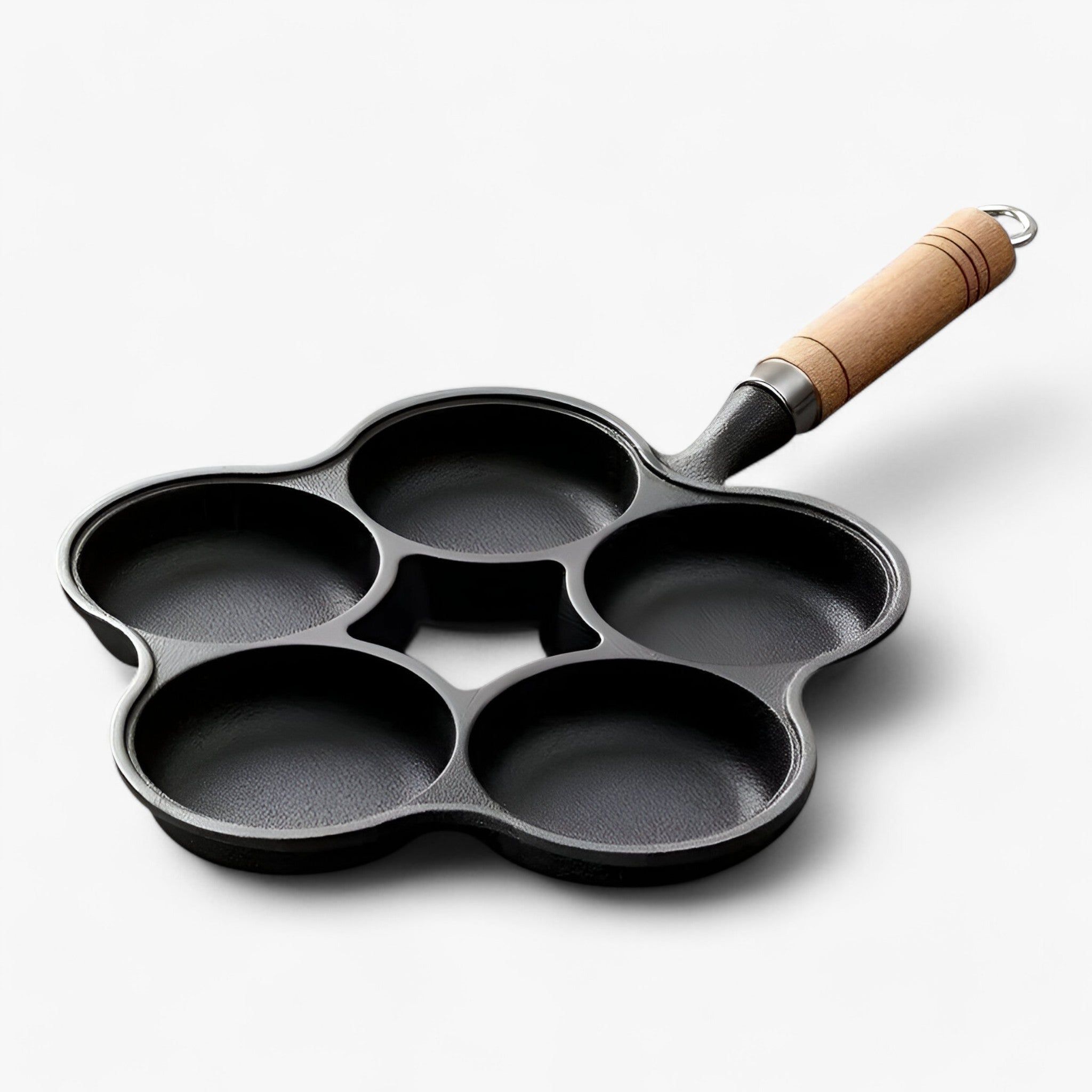home & garden : Ontbijtpan - Antiaanbaklaag, 24 cm, voor pannenkoeken en eieren in 5 Holes van Pantino