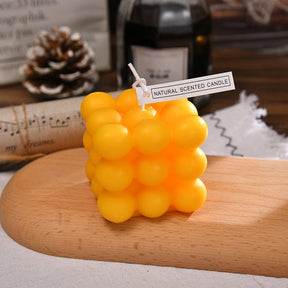 home & garden : Bubble Glow Kaars Wit - Prachtig Trendy Interieur Decoratie - Soja Wax in Geel van Pantino