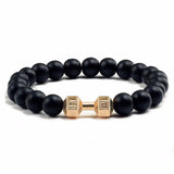 Gold-Plated Bracelet - Elegant Dumbbell