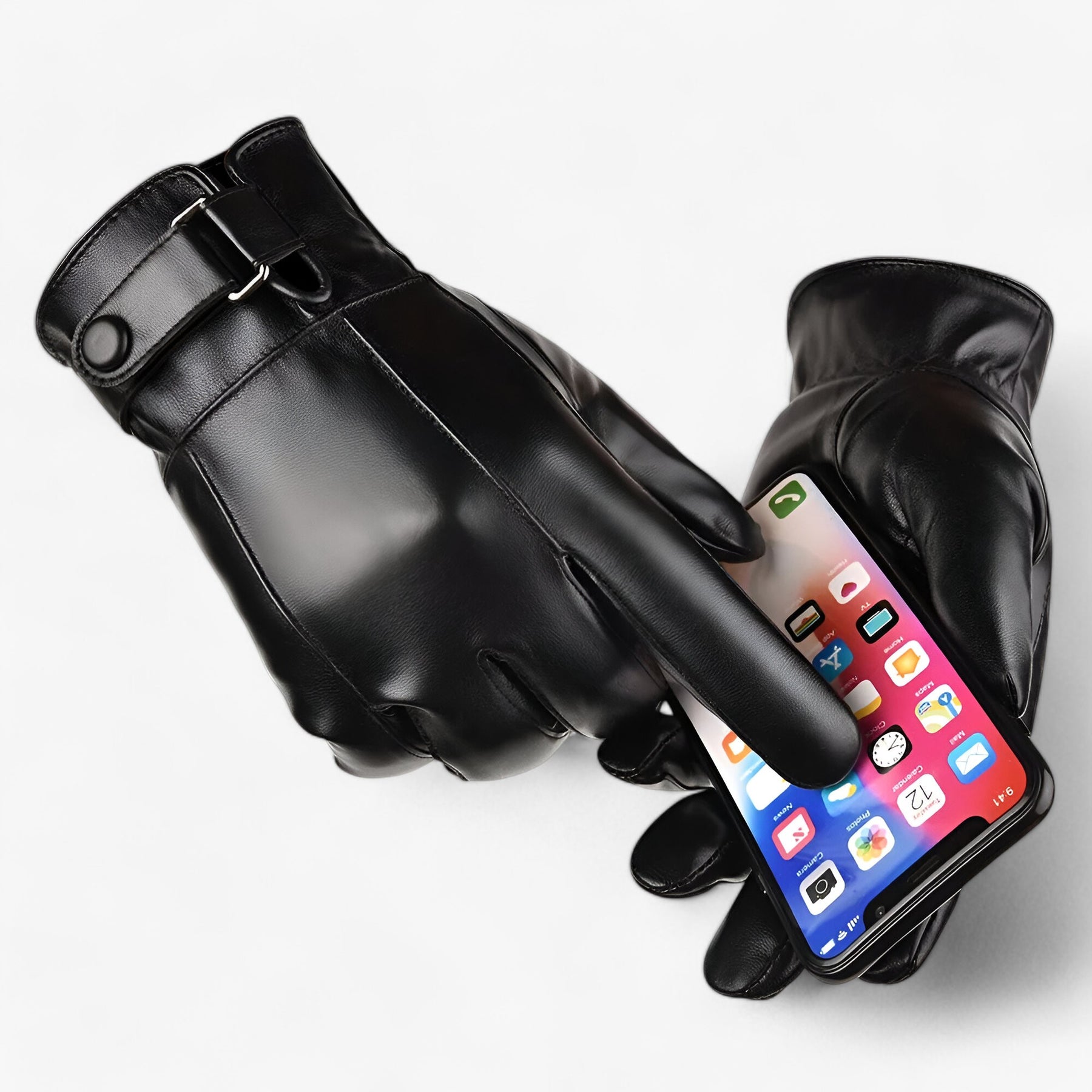Men's Leather Winter Gloves : Handschoenen Heren Bruin - Warme Leren Winterhandschoenen in van Pantino