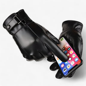 Men's Leather Winter Gloves : Handschoenen Heren Bruin - Warme Leren Winterhandschoenen in van Pantino