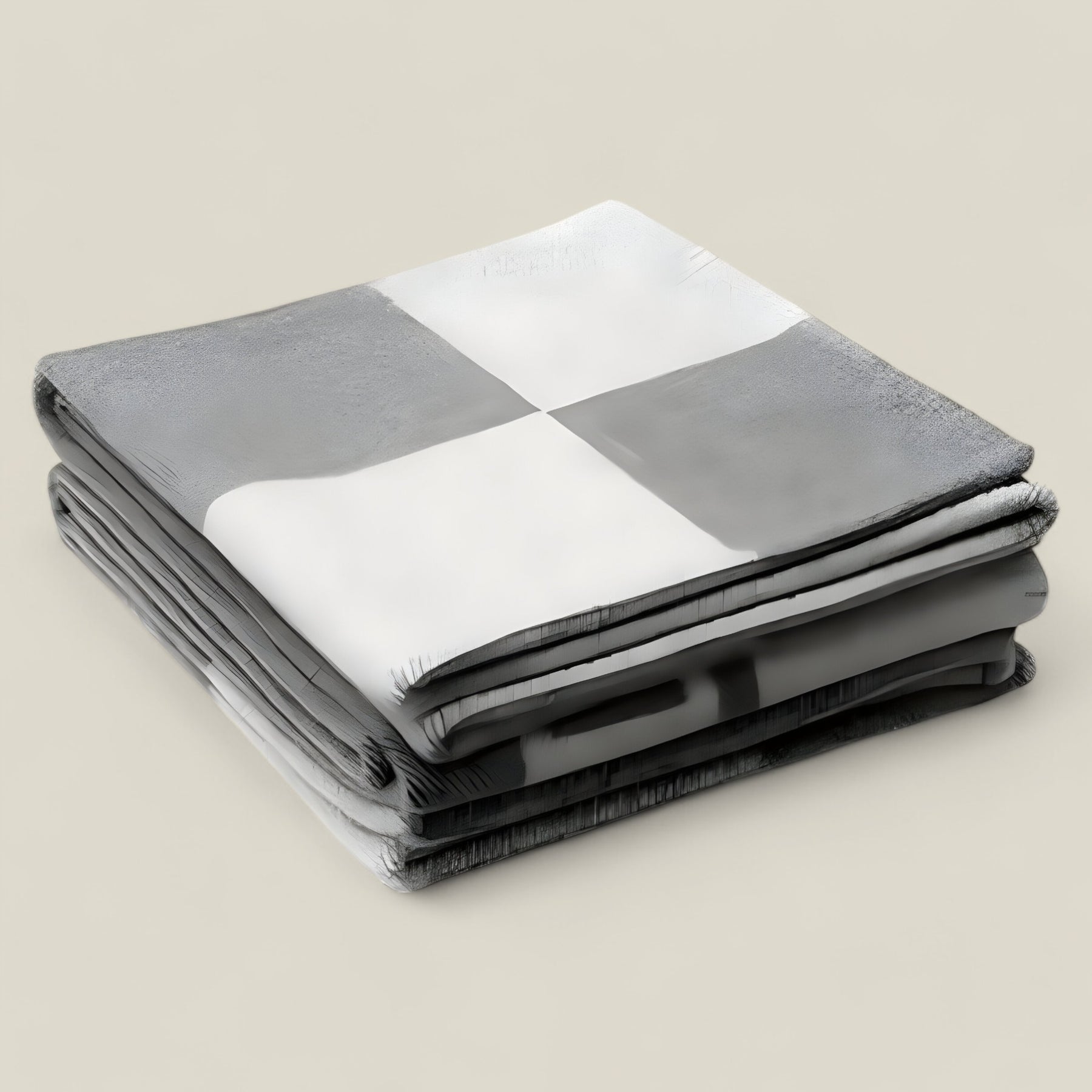 home & garden : Cashmere Deken - Luxe Winterwarmte - Zwart in Grijs 130x180cm van Pantino