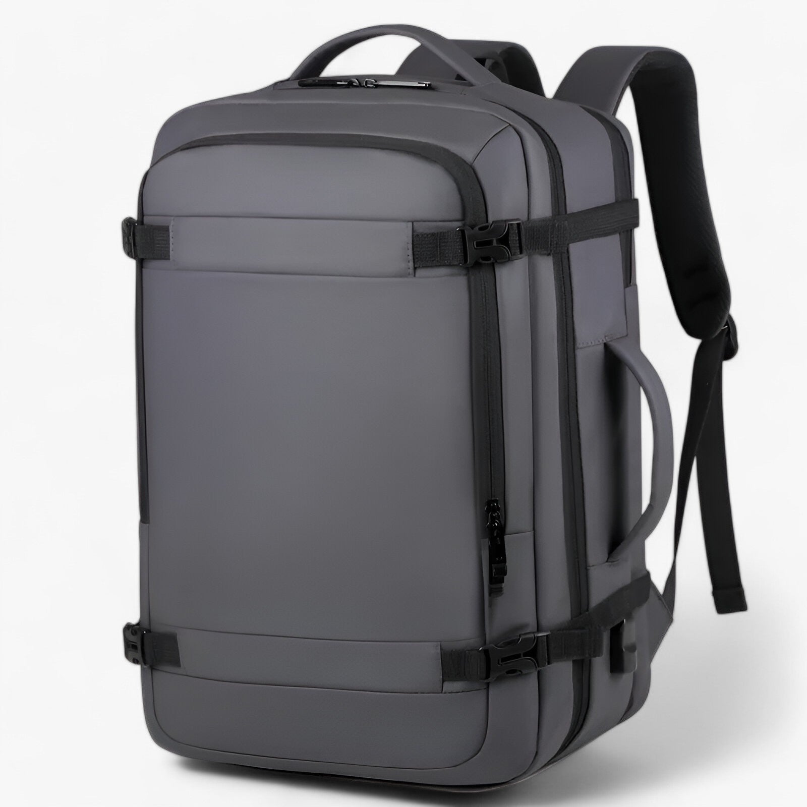 bags : Reisrugzak met USB Heren - Expande Zwart in NEE Expande Donker Grijs 18inch(32x46x15)cm van Pantino
