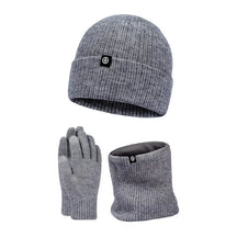Winter Set : Men 3 in 1 Winter Set Elegant - Zwart in Donkergrijs van Pantino
