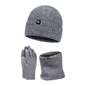 Winter Set : Men 3 in 1 Winter Set Elegant - Zwart in Donkergrijs van Pantino
