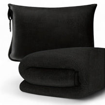 home & garden : Compacte Reisdeken - Comfort en Praktische Vakjes - Roze in Zwart van Pantino
