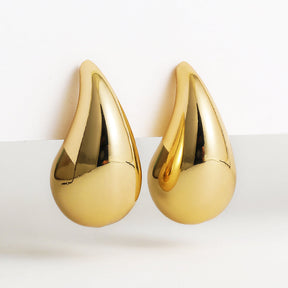 Earrings : Luxe Drop Oorbellen Dames Goud - Elegante Bengelhanger - Goudkleurig in Goud van Pantino