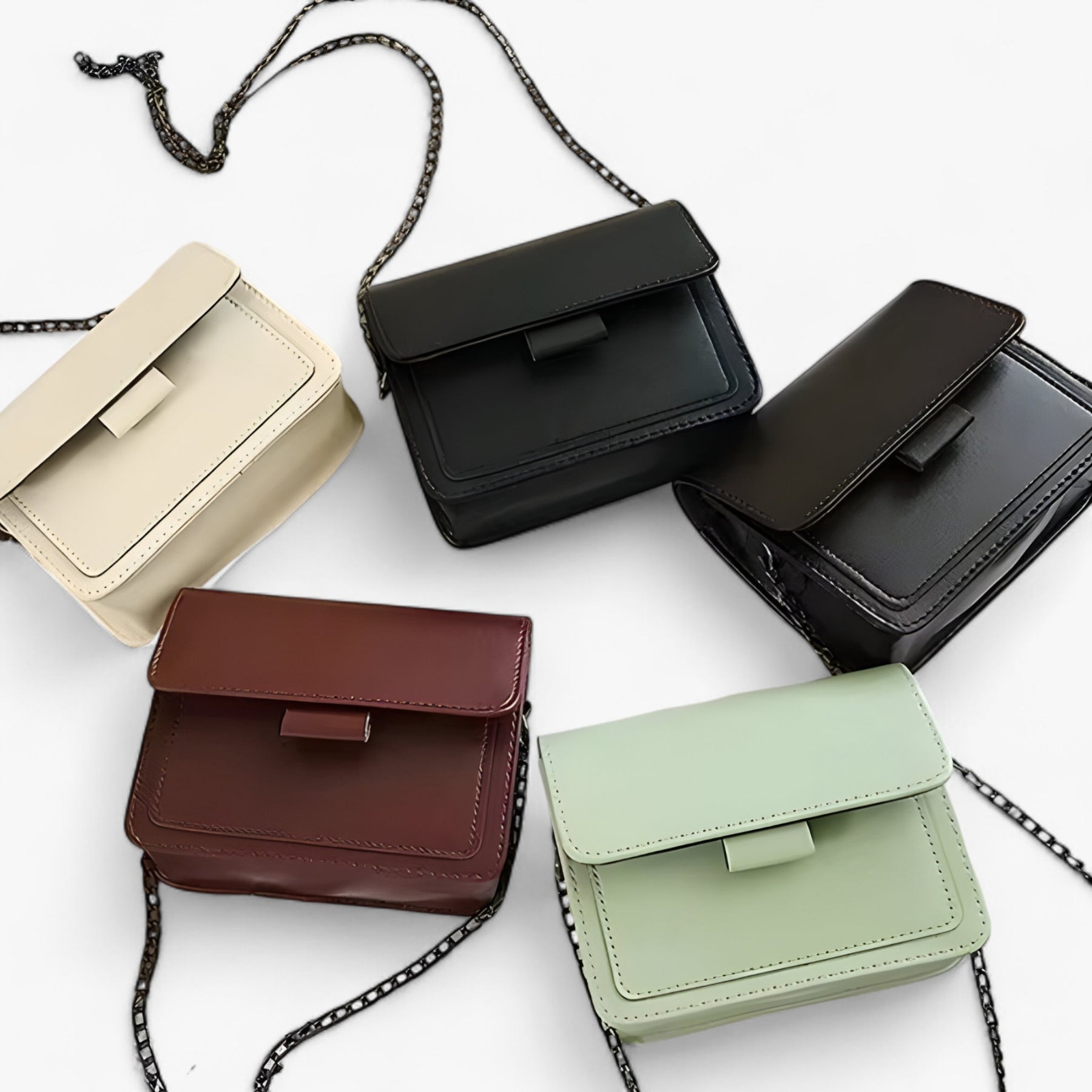 bags : Retro Schoudertas Dames Groen - Klassieke Charme - Imitatieleer in van Pantino