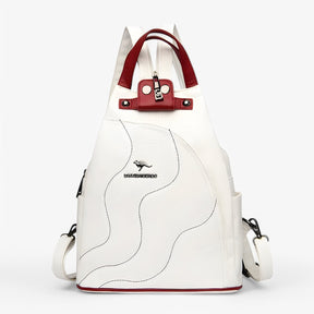 bags : Rugzak Zwart en Kaki - Elegante Lederen - Ruim, Veilig en Perfect voor op Reis in Beige van Pantino