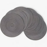Sets de table tressés - Durables et élégants - Gris foncé