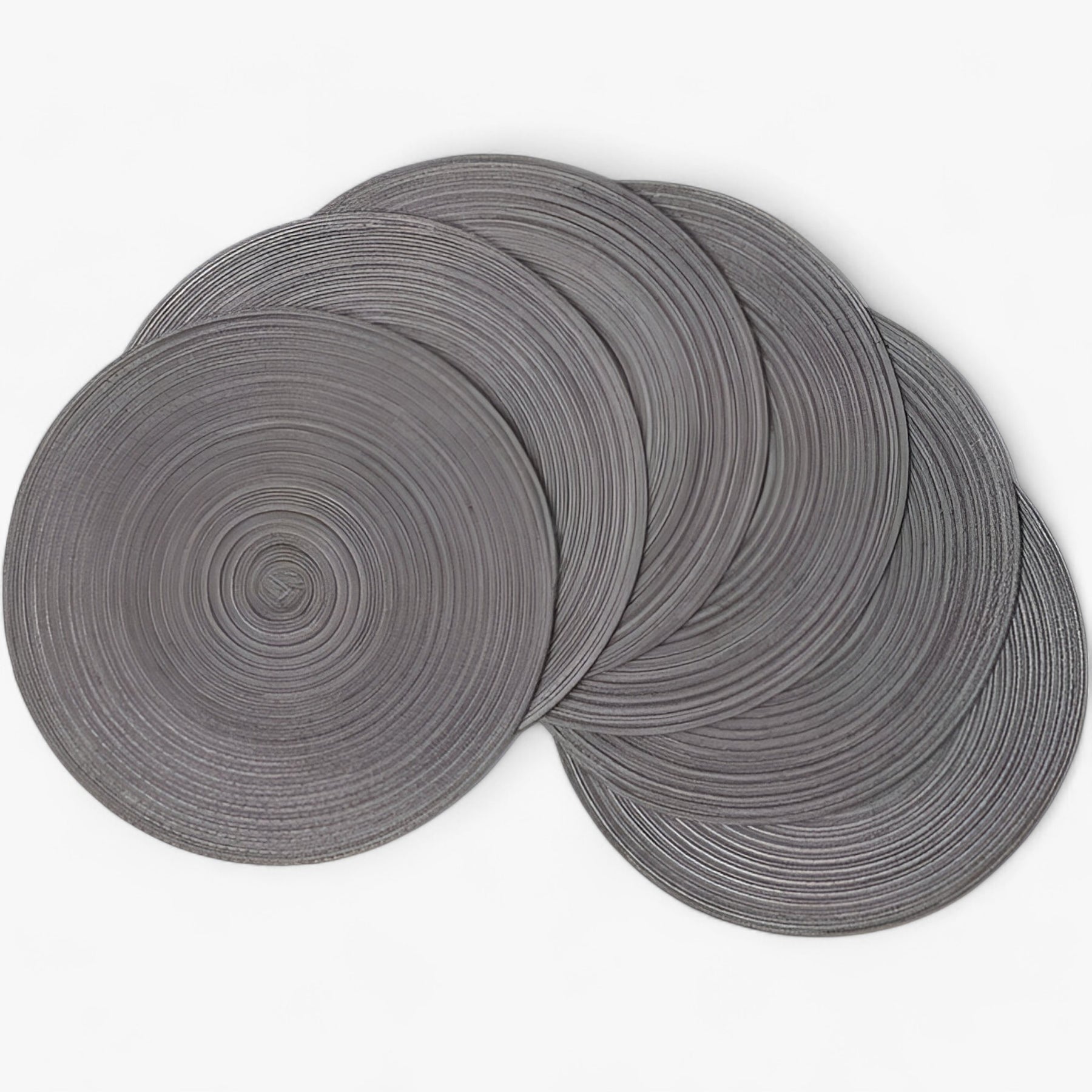 home & garden : Gevlochten Placemats - Duurzaam en Stijlvol - Donkergrijs in Donkergrijs 36cm van Pantino