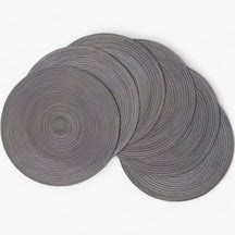 home & garden : Gevlochten Placemats - Duurzaam en Stijlvol - Donkergrijs in Donkergrijs 36cm van Pantino