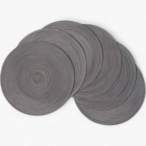 home & garden : Gevlochten Placemats - Duurzaam en Stijlvol - Donkergrijs in Donkergrijs 36cm van Pantino