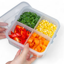 home & garden : FreshBox Transparante Organizer voor Verse Producten in 4 Rasters Doos van Pantino
