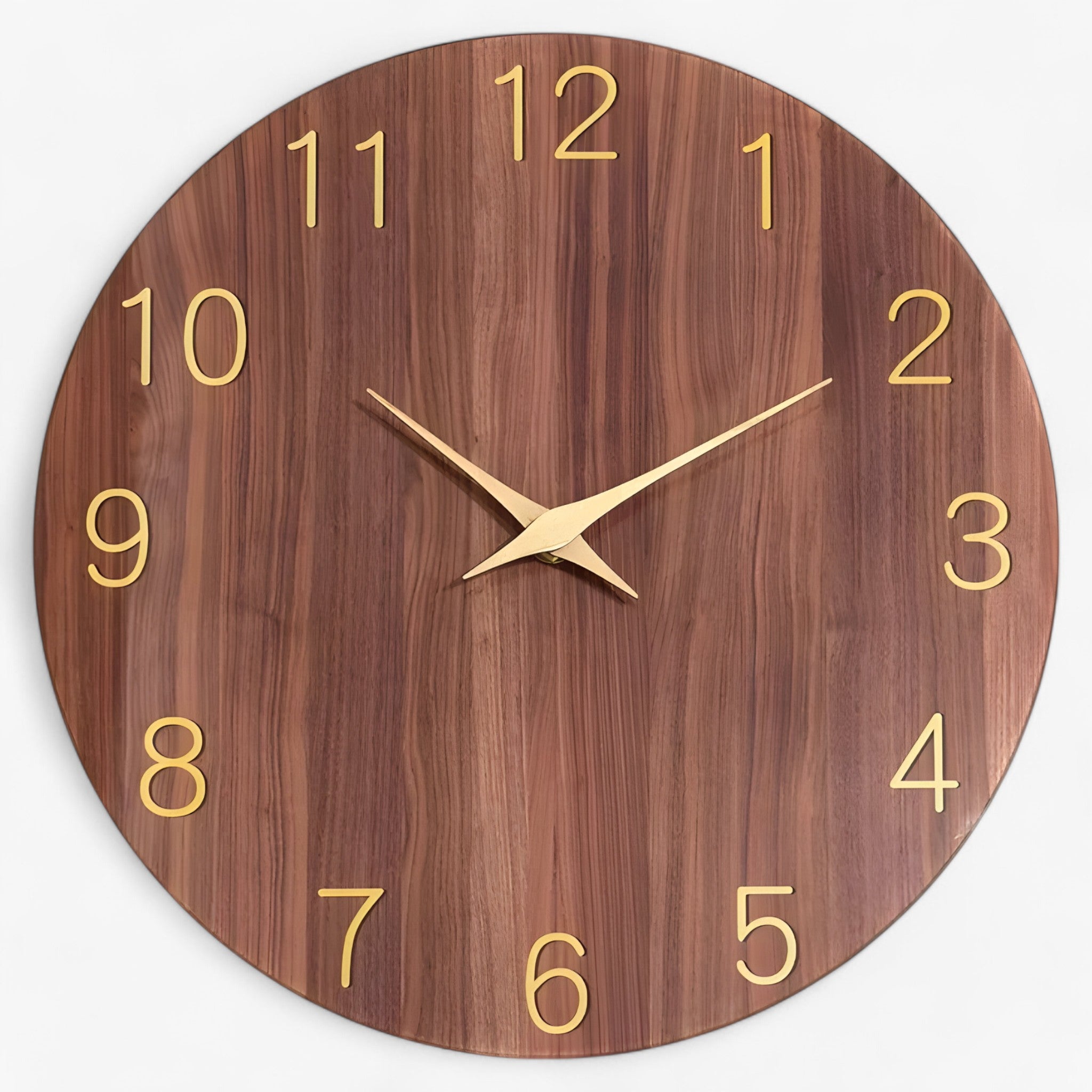 home & garden : Houtnerf Wandklok - Tijdloze Charme - Donkerbruin in Bruin van Pantino