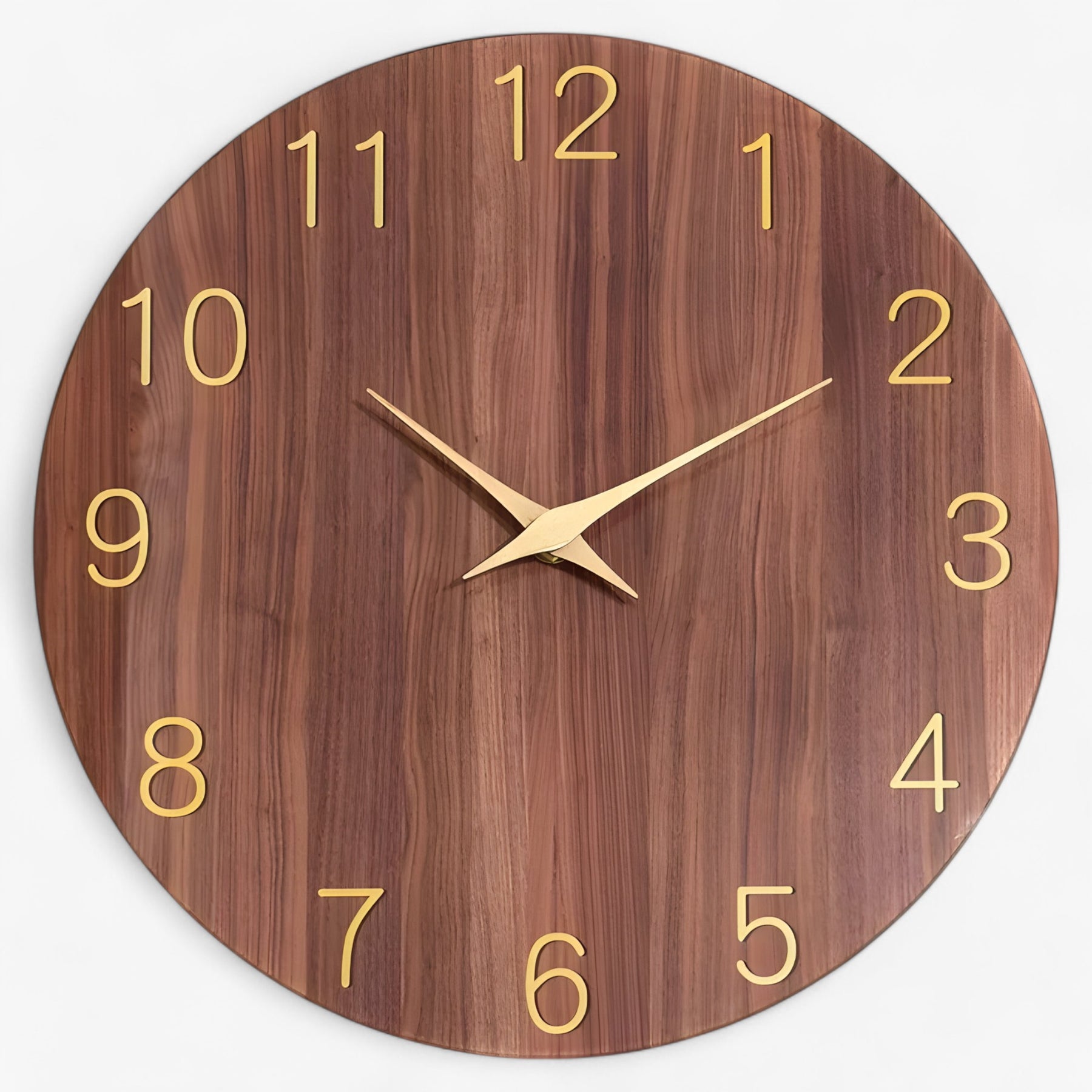 home & garden : Houtnerf Wandklok - Tijdloze Charme - Donkerbruin in Bruin van Pantino