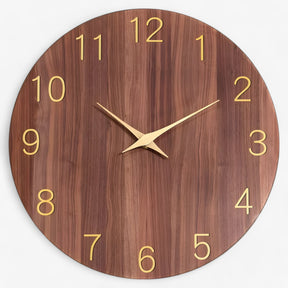 home & garden : Houtnerf Wandklok - Tijdloze Charme - Donkerbruin in Bruin van Pantino