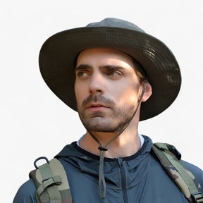 outdoor equipment : Waterdichte Bucket Hat Heren - UV-bescherming, Opvouwbaar - Koffie & Grijs in van Pantino