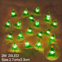 home & garden : TwinkleLights - LED Lichtslinger 20LED - Verlicht Uw Feesten met de Kerstman en Sneeuwvlokken in Kerstboom van Pantino