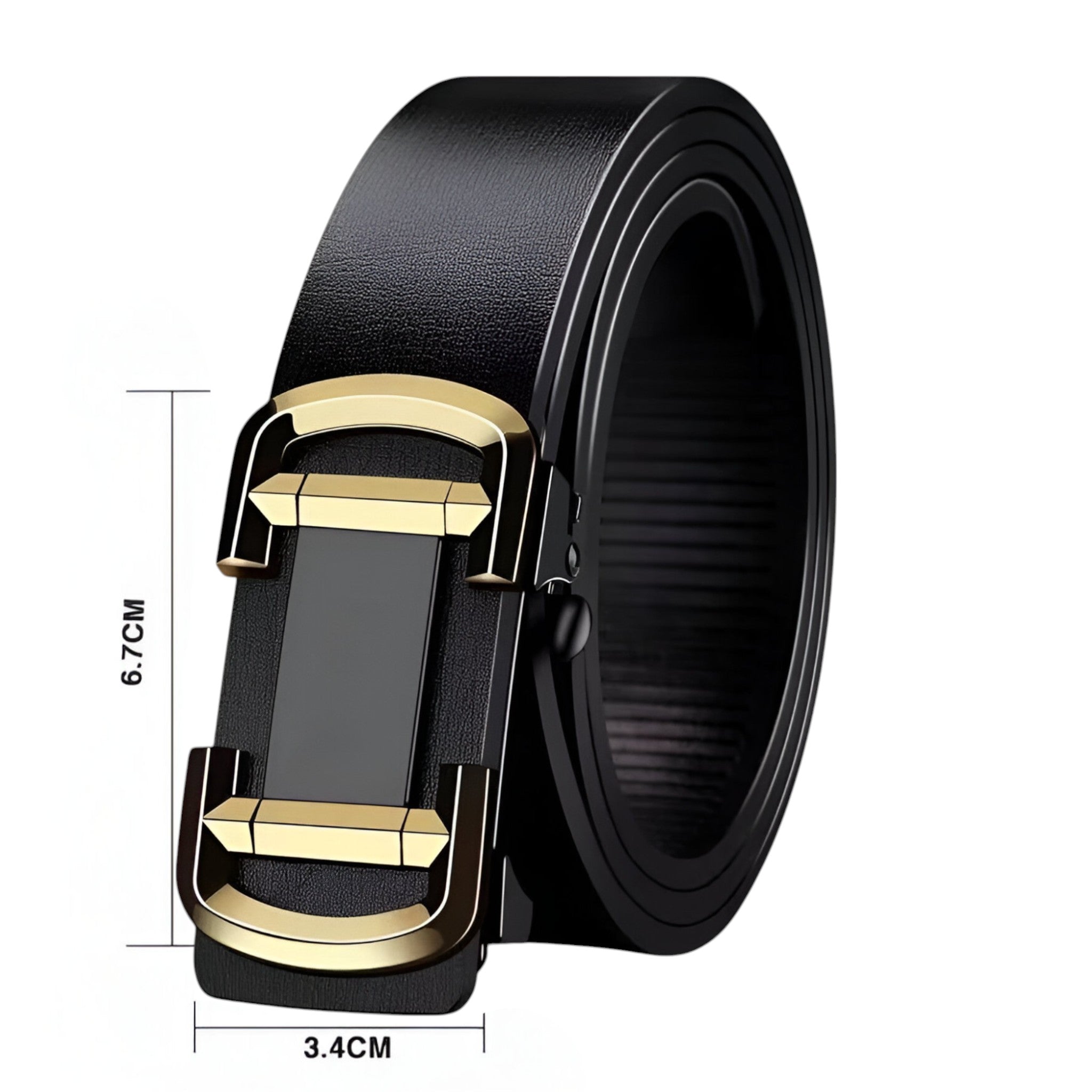 Heren Klassieke Riem van Echt Zwart Leer - Elegant en Functioneel voor Elke Gelegenheid