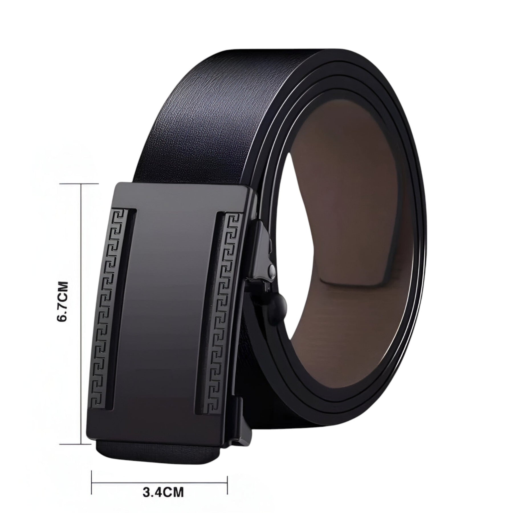 Belt : Heren Riem voor Verfijnde Stijl - Zwart in van Pantino