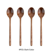 home & garden : Houten Koreaanse Lepelset in 4PCS-Donkere Kleur van Pantino
