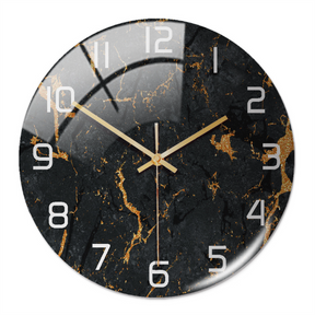 home & garden : Timeless Marble Klok Groen in Zwart Koper van Pantino
