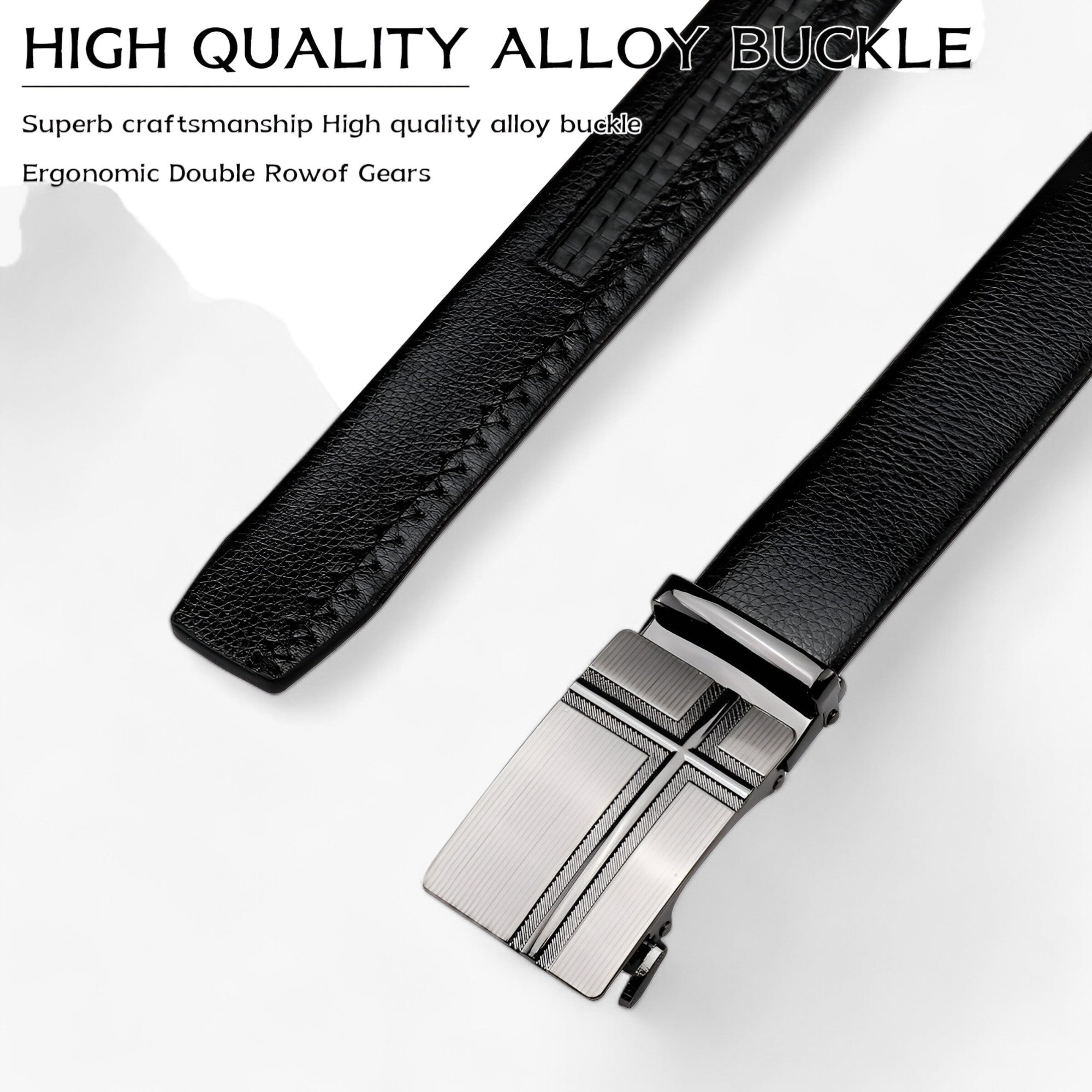Men's Belt : Riem Heren Zwart - Veelzijdige PU-Leren in van Pantino
