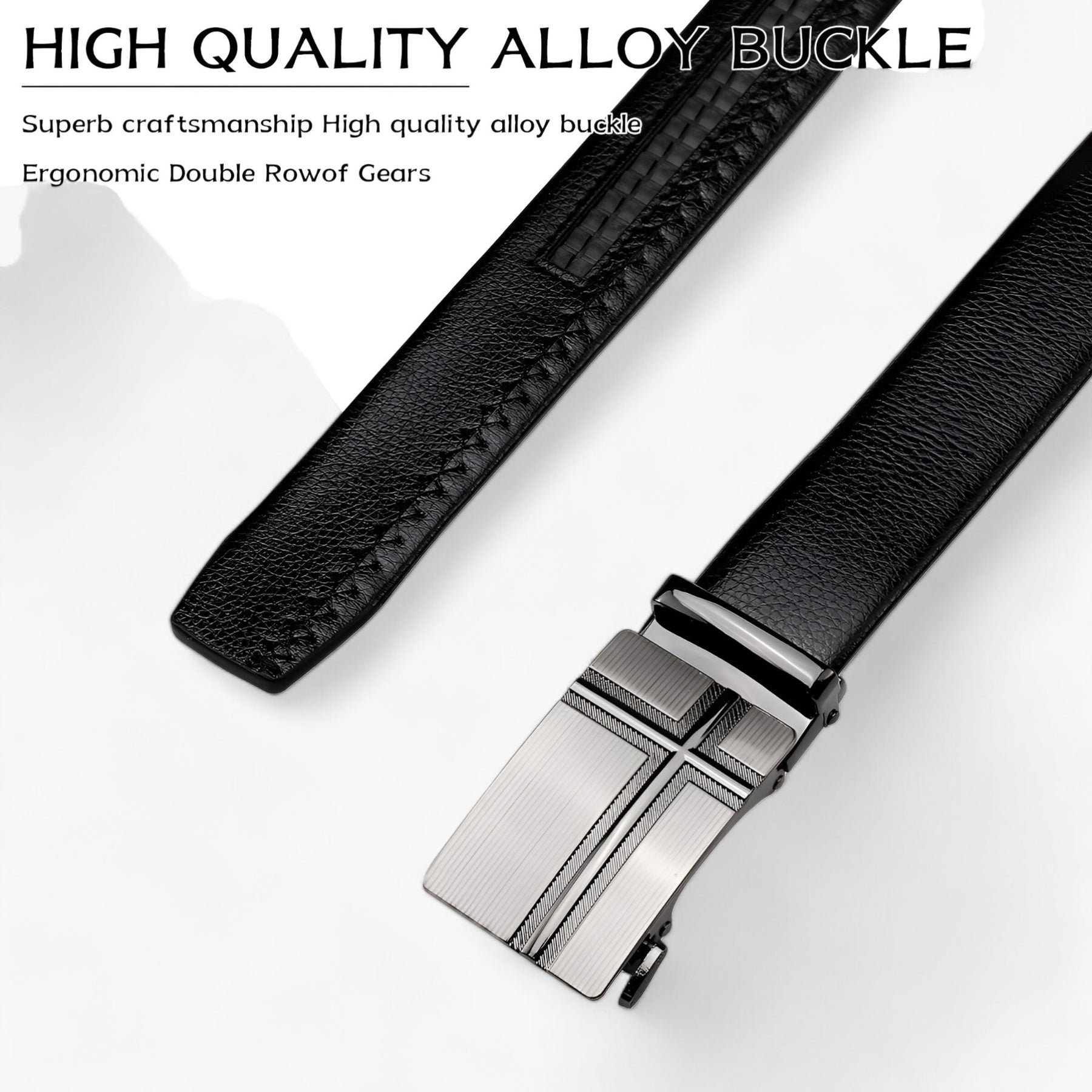 Men's Belt : Riem Heren Zwart - Veelzijdige PU-Leren in van Pantino