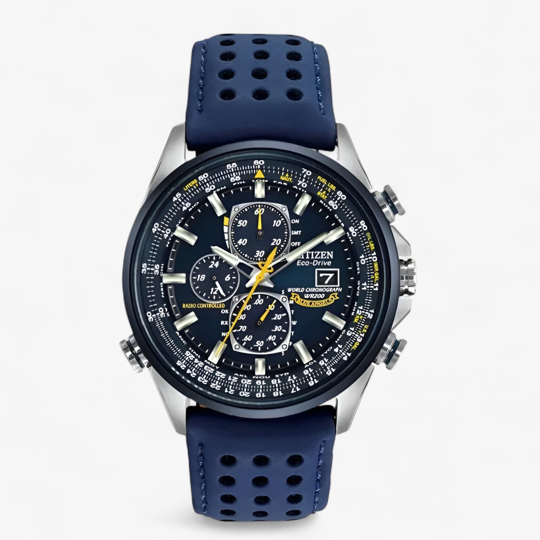 Watches : Heren Chronograaf Horloge MultiSteel 42mm, Zilverkleurig Staal met Elegante Blauwe Wijzerplaat in van Pantino