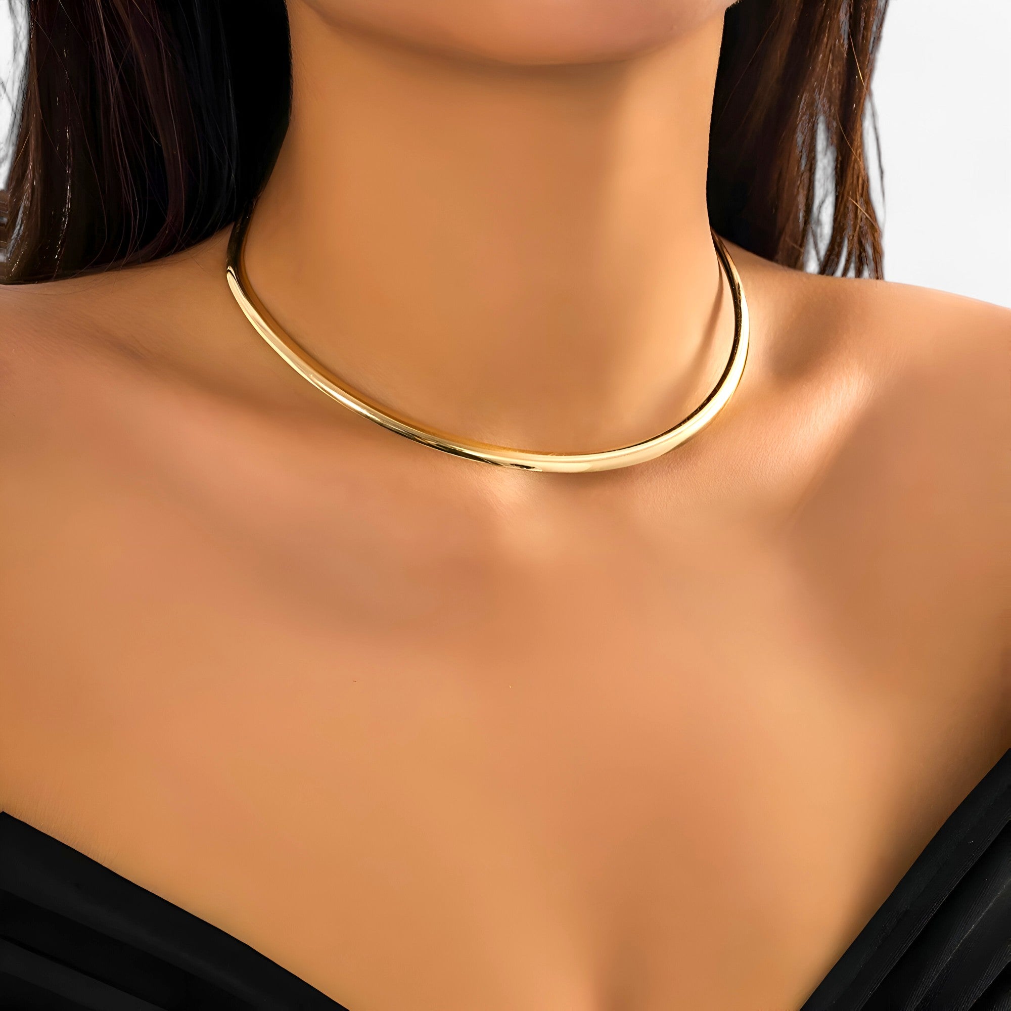 Enkele Gouden Choker Ketting - Stijloptie voor Elke Feestlook Lana Donna
