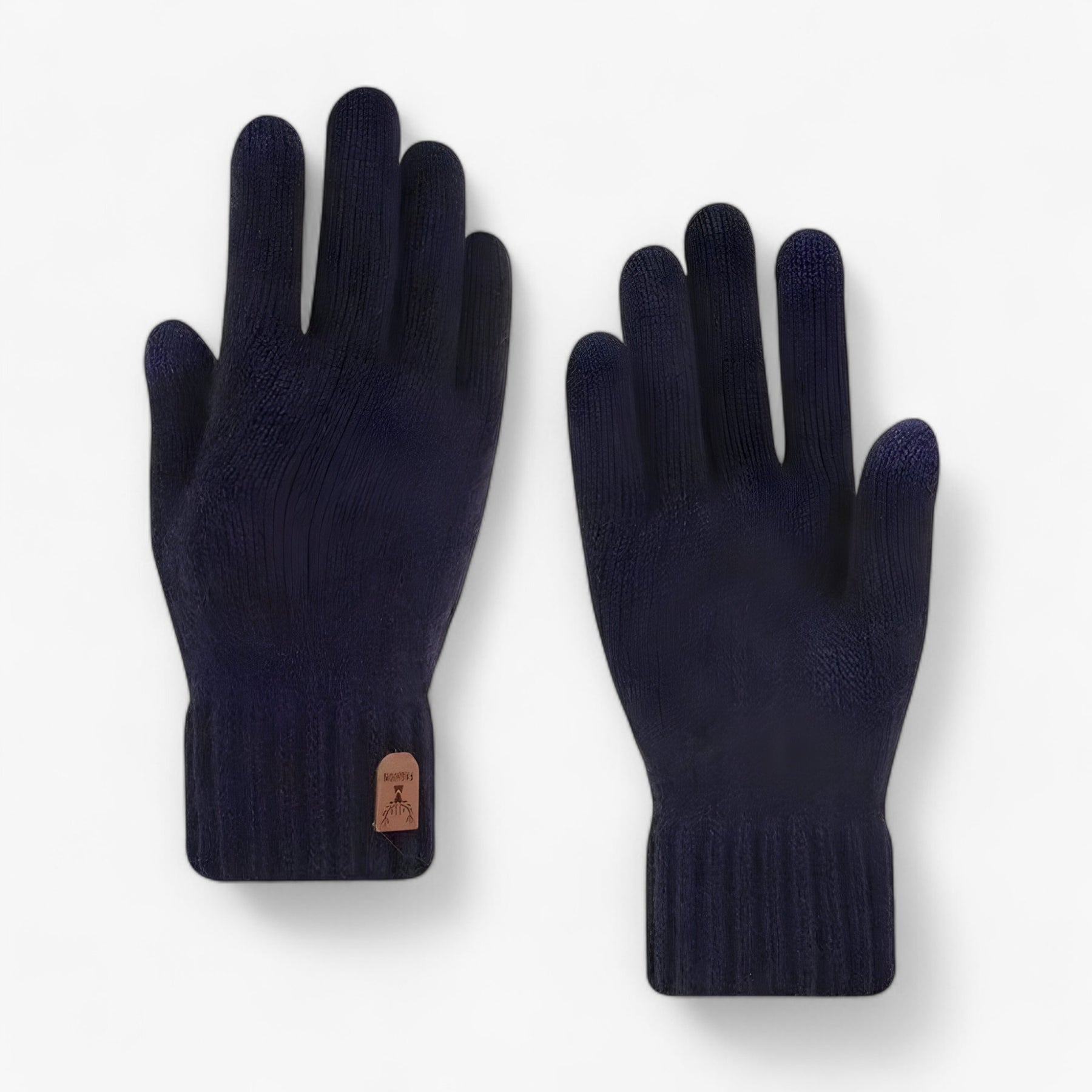 Gloves : Handschoenen Heren Donkergrijs - Warme Winter Touchscreen Plus Fleece - Perfect voor Koud Weer in Marineblauw van Pantino