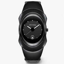 watches : Horloge S Glanzend Rood - Luxe Lichtgevend in Glanzend zwart van Pantino