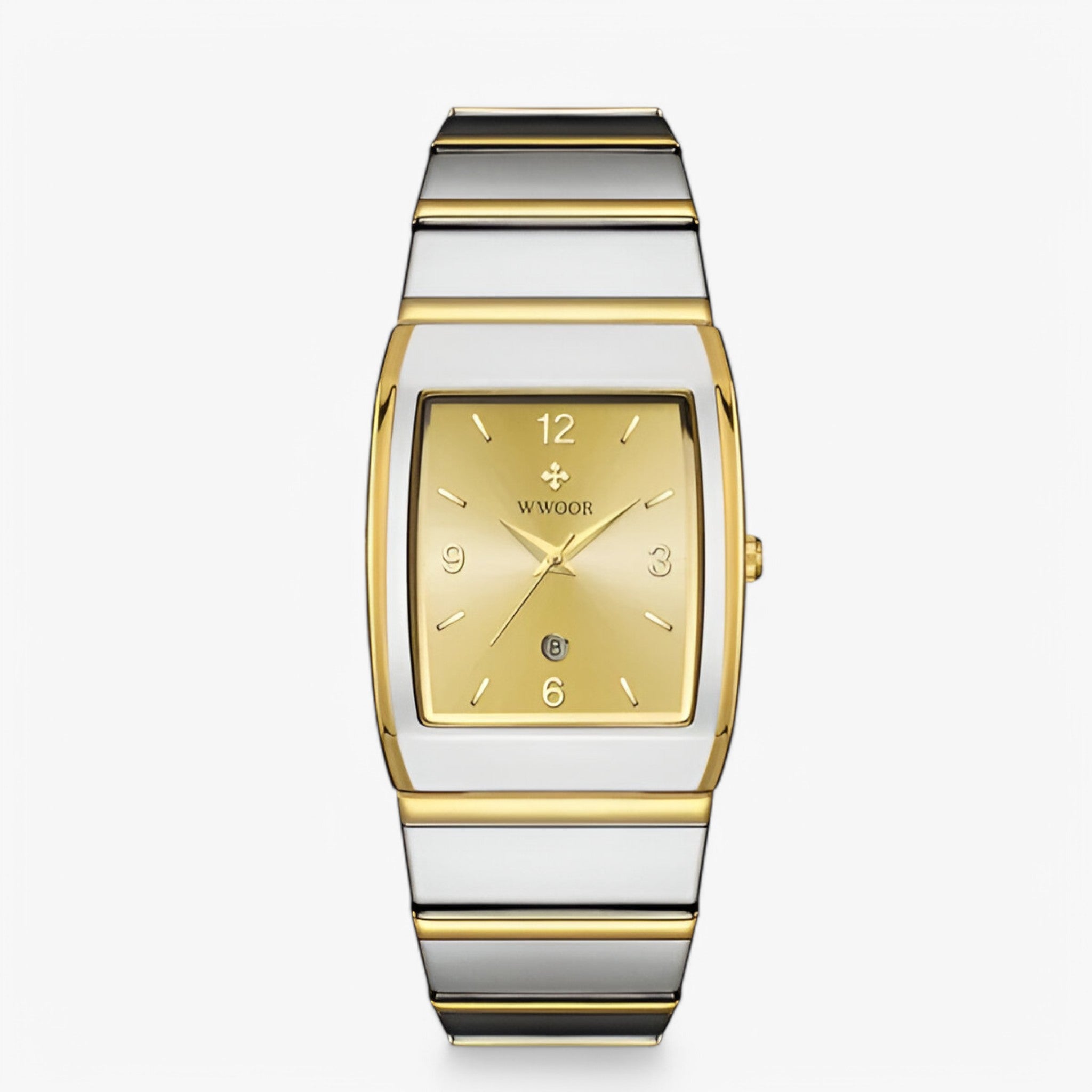 watches : Horloge Heren Goud Zilver - Casual Luxe Herenhorloge in Goud zilver van Pantino