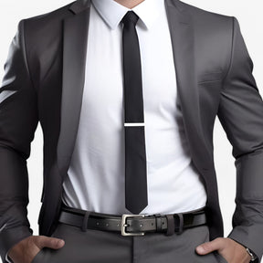 Belt : Riem Zwart - Elegante Leren in van Pantino
