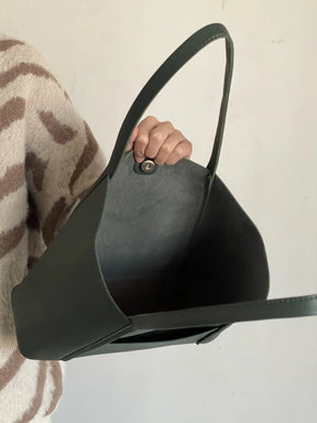 bags : Stella Top Handle Bag Black - Leer in van Pantino