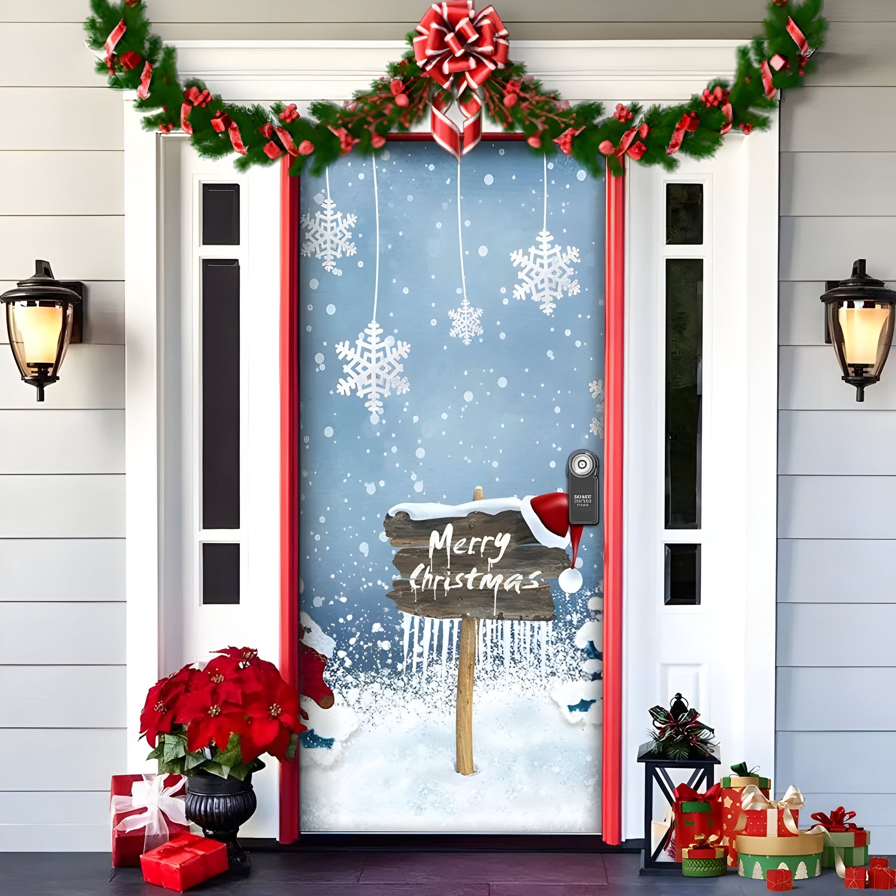 home & garden : HolidayCheer - Kerst Achtergrondbanner van Polyester - Creëer een Feestelijke Sfeer voor Uw Decoraties in Stijl-11 van Pantino