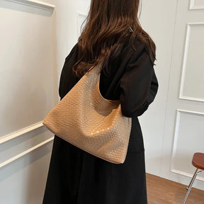 bags : Tote Bag Beige - Woven in van Pantino