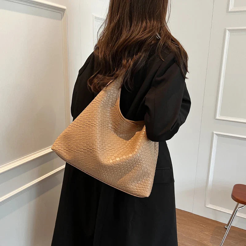 bags : Tote Bag Beige - Woven in van Pantino
