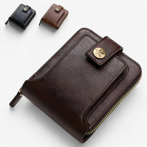 bags : Vintage Portemonnee - Duurzaam PU Leer - Zwart in van Pantino