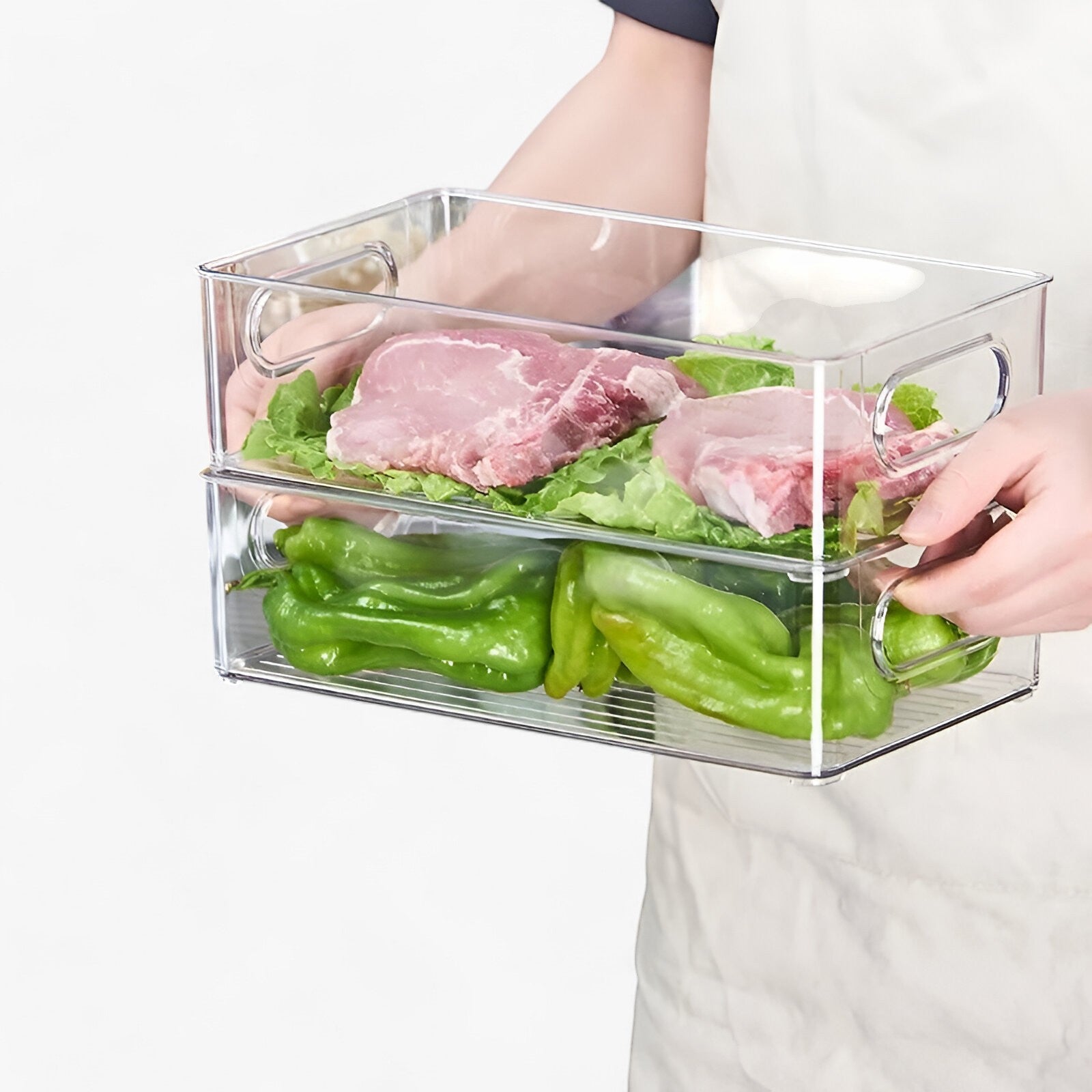 home & garden : FreshKeeper - Transparante Koelkast Organizer in Wit van Pantino