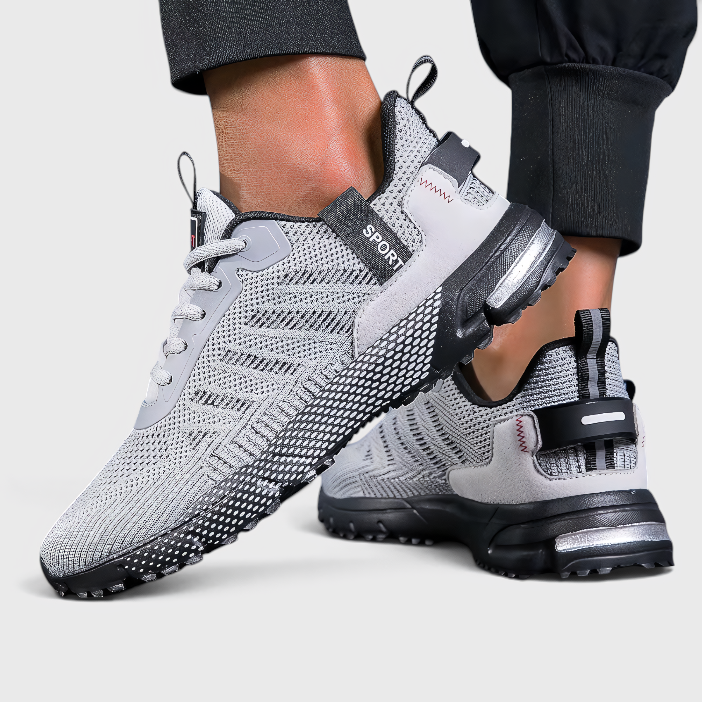 Heren Sneakers - Lichtgewicht Ademend Mesh met Vetersluiting