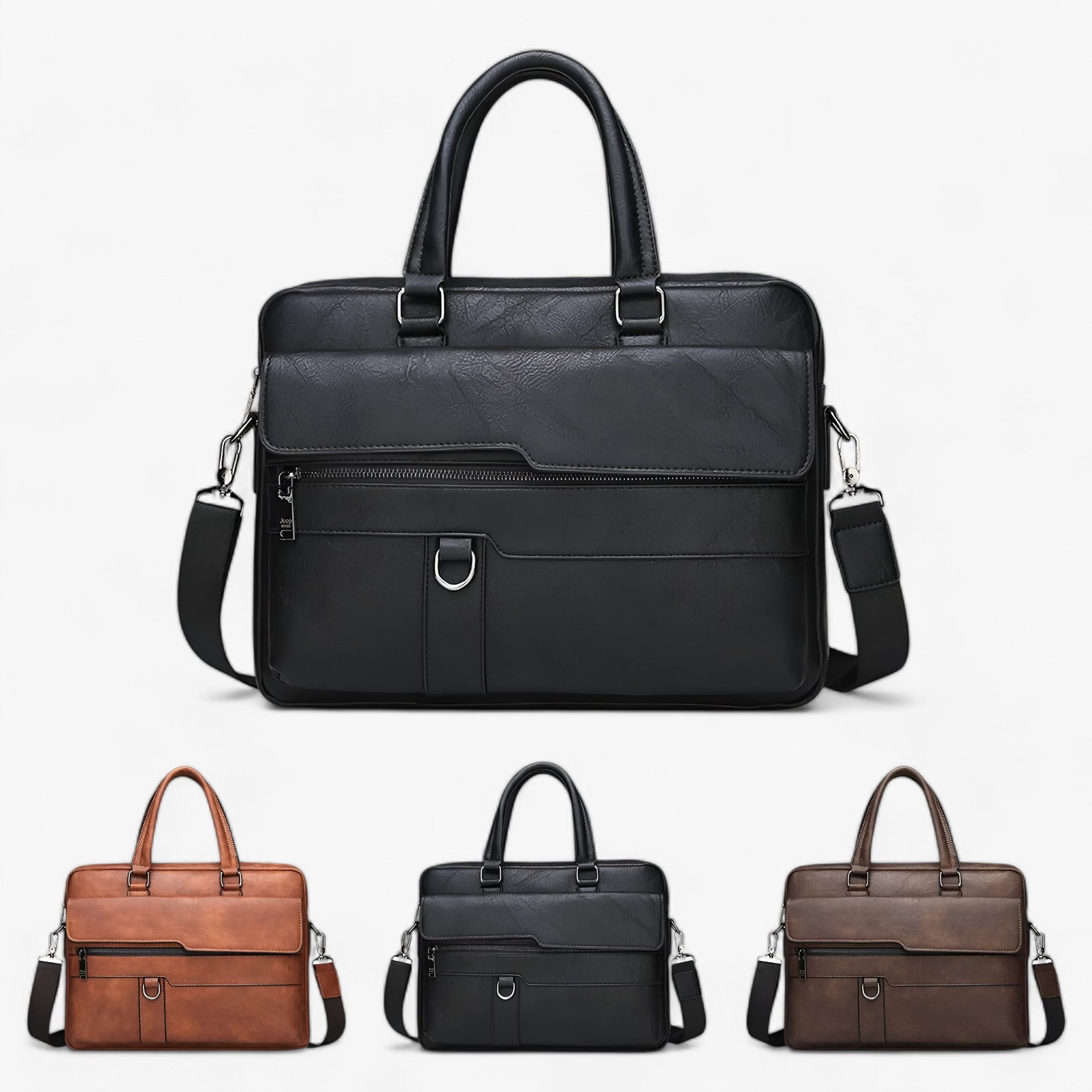 bags : Laptoptas Heren Khaki - Luxe Retro in van Pantino