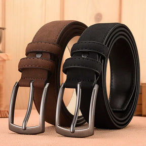 Belt : Riem Heren Zwart - Luxe Suède - Verfijnd, Duurzaam, Stijlvol in van Pantino