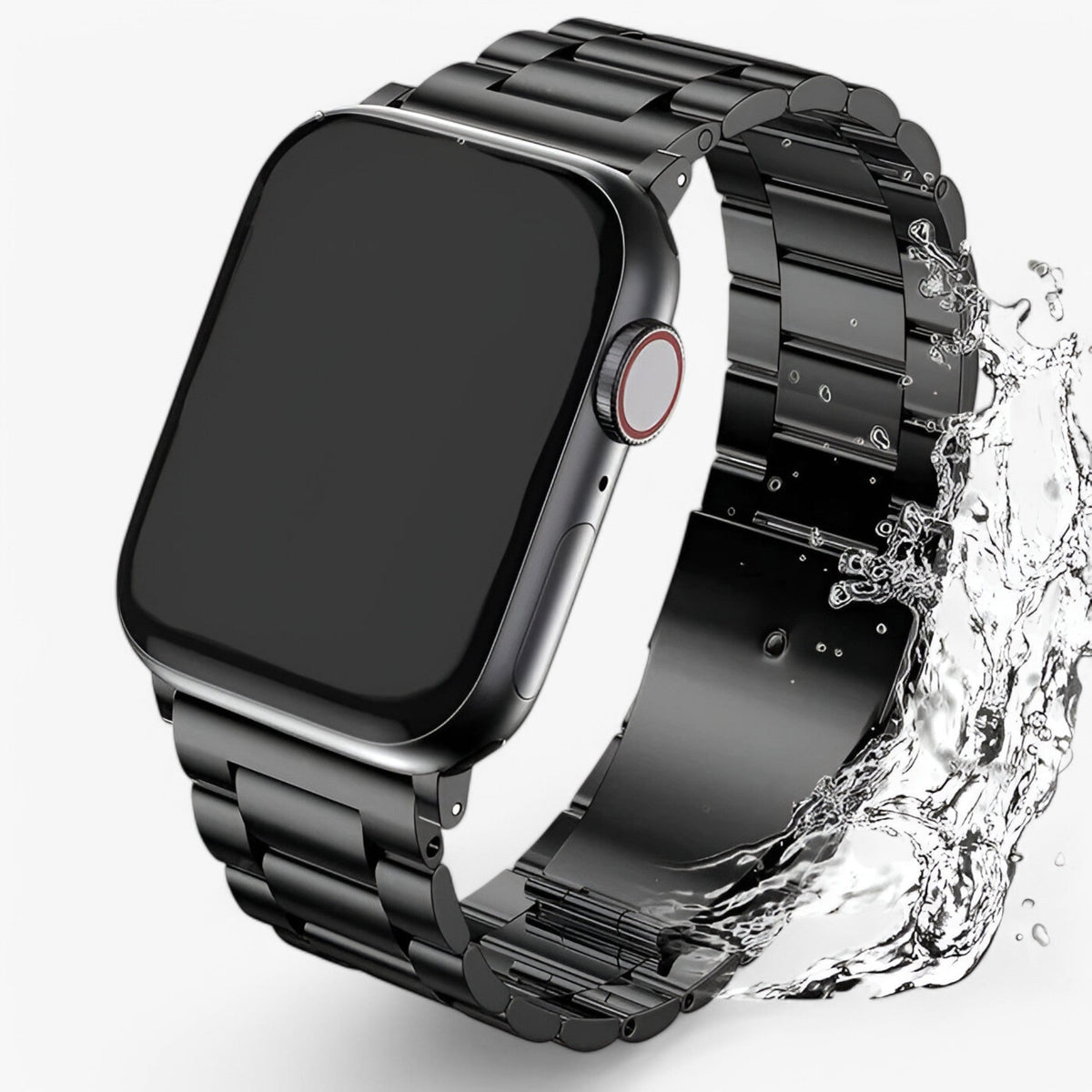 Apple Watch Band : Armband Zwart - Elegante Stalen voor Apple Watch in van Pantino