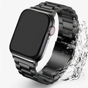 Apple Watch Band : Armband Zwart - Elegante Stalen voor Apple Watch in van Pantino